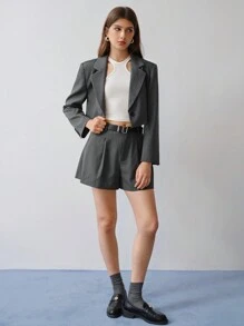 MOTF STUDIO STRIPED SINGLE BUTTON BLAZER,SPRING/SUMMER