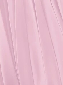 SHEIN LUNE Plus Size Solid Color Patchwork Round Neck Long Sleeve Casual Dress - Multicolor - View 7