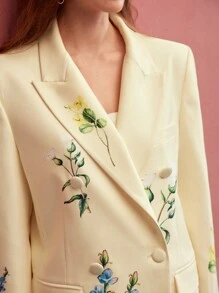 MOTF PREMIUM ÁO BLAZER HỌA TIẾT HOA CÓ CẤU TRÚC, MÙA XUÂN/HÈ - Nhiều màu - Xem 3