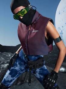 Innovista Veste matelassée à col montant sans manches, porter des vêtements de sport amples et rembourrés, vestes de ski, vestes pour l'alpinisme et les sports, tenues d'automne pour femmes, vêtements de randonnée, veste zippée pour femme, veste d'extérieur chaude, tenues d'automne et d'hiver pour femmes, veste d'hiver pour femme, thermique, extérieur, tenue de la Saint-Valentin pour filles, Saint-Valentin