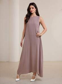 Graceveil Women's Long Ditsy Floral Embroidered Elegant Arabic Style Suit, Spring/Summer Modest - Pink - View 7