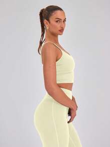 Musera Sport Slinky Spaghetti Strap Active-Wear Crop Cami Top Only, Padel, Tennis, Pickleball Gym Fitness