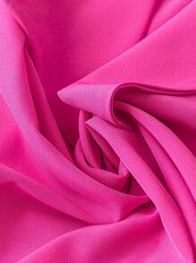 DreamSkyne 优雅大码女式休闲常规衬衫，春季，情人节 - 玫紅色 - 查看 4