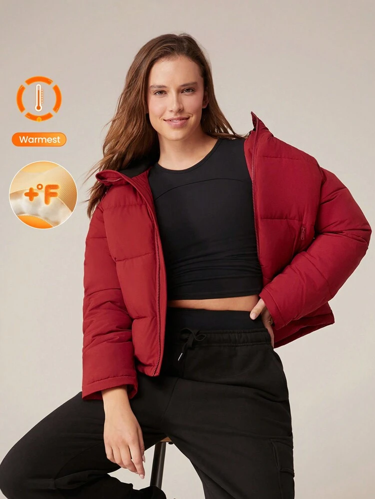 Doudoune légère, chaude, ajustée décontractée, avec capuche réglable, longueur taille, pour usage quotidien et casual en hiver