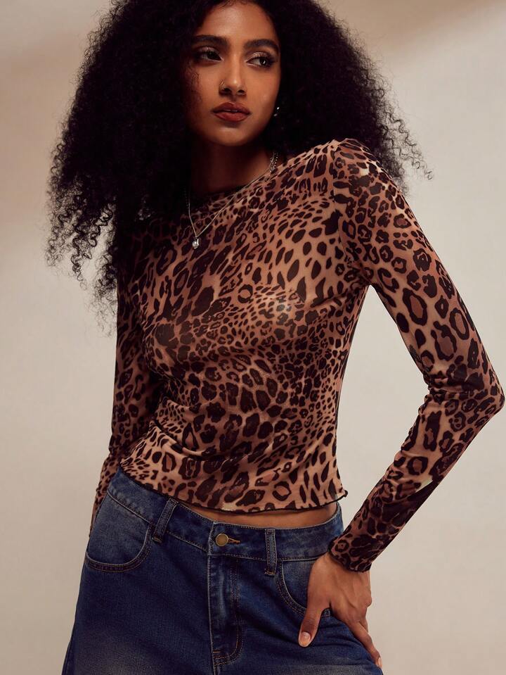 forever 21 leopard blouse