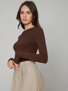 BizChic 纯色休闲修身针织毛衣，秋冬