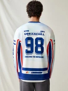 Manfinity VCAY Men's Knit Casual Loose Fit Long Sleeve T-Shirt, Everyday & Young Fashion Style - Multicolor - View 1