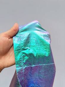 SHEIN EZwear 时尚潮流激光拉绳连帽连衣裙 - 彩色 - 查看 5