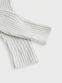 Manfinity VCAY Men's Turtle Neck Tight Fit Casual Knitted Sweater - White - View 3