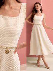 MOTF PREMIUM CONTRAST BINDING GETEXTUREERDE JURK