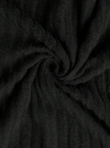 SHEIN LUNE 大码女士减压优雅晚装时尚上衣 - 黑色 - 查看 4