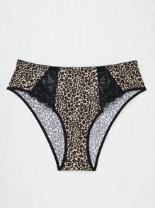 Bare Chapter 大码性感蕾丝豹纹内裤 - 彩色 - 查看 7