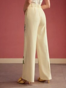 MOTF PREMIUM 压褶花卉印花西装裤、阔腿裤，春夏 - 彩色 - 查看 4