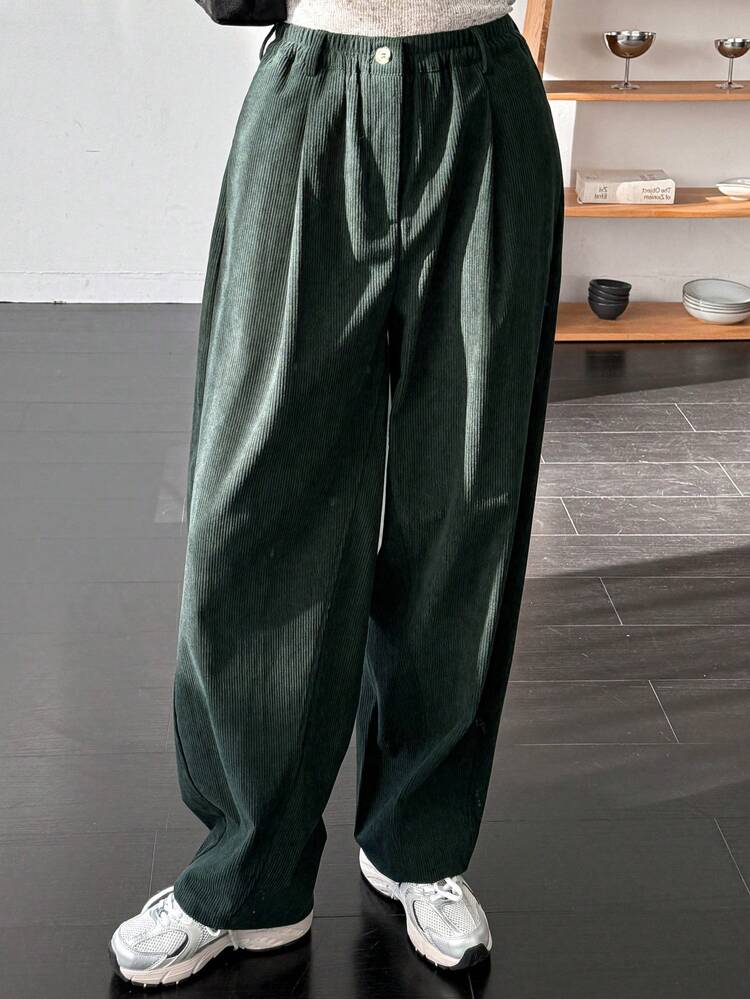 Women's Loose Simple Corduroy Harem Casual Pants,Fall Clothes