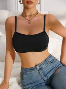 Sujetador con aros de estilo bandeau con copa moldeada de comodidad suave