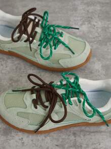 SHUZIA 女式复古时尚休闲轻便运动鞋 - 薄荷綠 - 查看 5