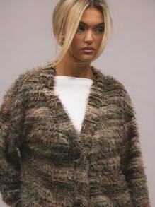 MUSERA Women Cardigans Spring Casual Y2k 90's Stripe Oversized Airport Holiday Summer Back To School Winter Everyday Chic Sweater Spring - Multicolor - View 5