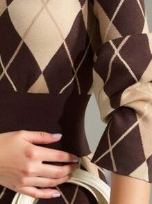 Modelyn Plus Size Casual Pullover Sweater Dress, Simple & Fashionable For Everyday Wear