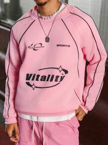 Manfinity EMRG 男士圆领长袖字母印花休闲套头衫