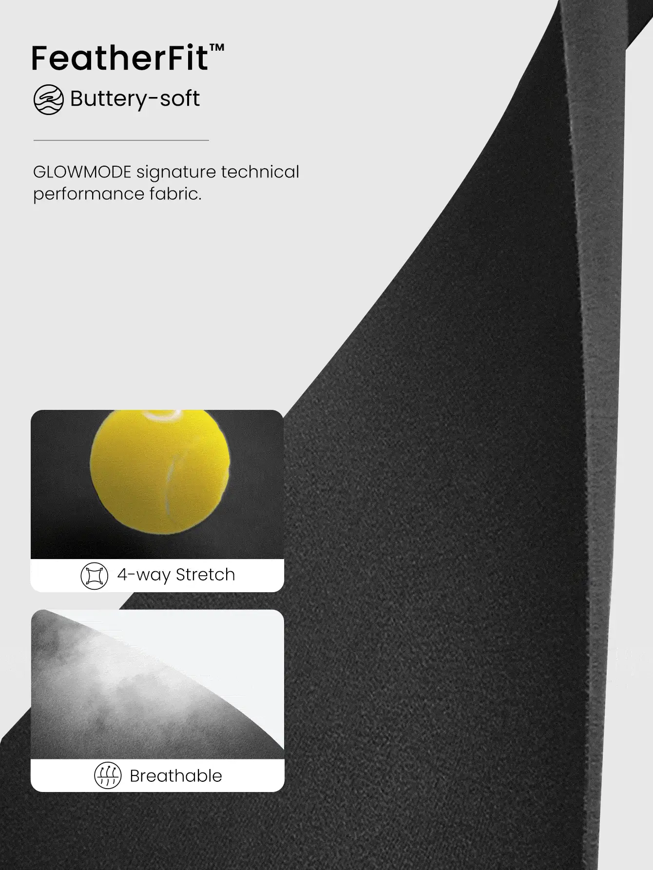 GLOWMODE 2 件 Pima 棉臀长 T 恤和 24 英寸 FeatherFit™ 紧身裤套装，带侧袋，低冲击瑜伽日常