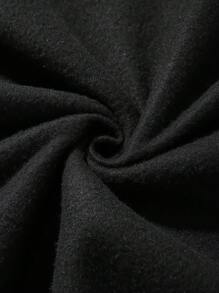 INAWLY 加大码字母印花连帽卫衣，秋冬季套头衫