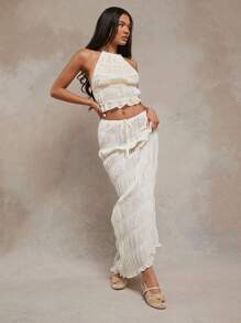 SHUZIA Women's Closed Round Toe Nude Tie Flat Dress Shoes Summer Shoes Spring Shoes Spring Break Easter Mother's Day Present Valentine's Day - Beige - View 7