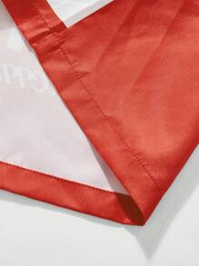 PAVTROS Manfinity Streetrush 男士拼色简约标语印花短袖 T 恤和短裤复古衬衫套装，男士两件套服装男士短裤 2 件套男士 2 件套短裤 - 紅色 - 查看 8