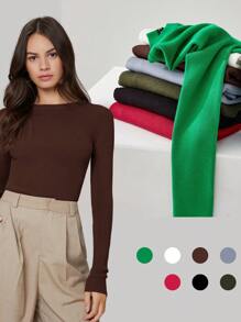 BizChic 纯色休闲修身针织毛衣，秋冬