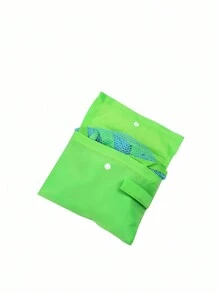 SHEIN 1 pieza Bolsa de playa de malla, bolsa de almacenamiento de juguetes, bolsa de red plegable de organización para viajes para bolsa de almacenamiento, bolsa de maquillaje, bolsa de cosméticos, organizador de vacaciones, gran capacidad para uso doméstico, regalo, vacaciones y festivales de Halloween Navidad Uso multifuncional, vibraciones bohemias