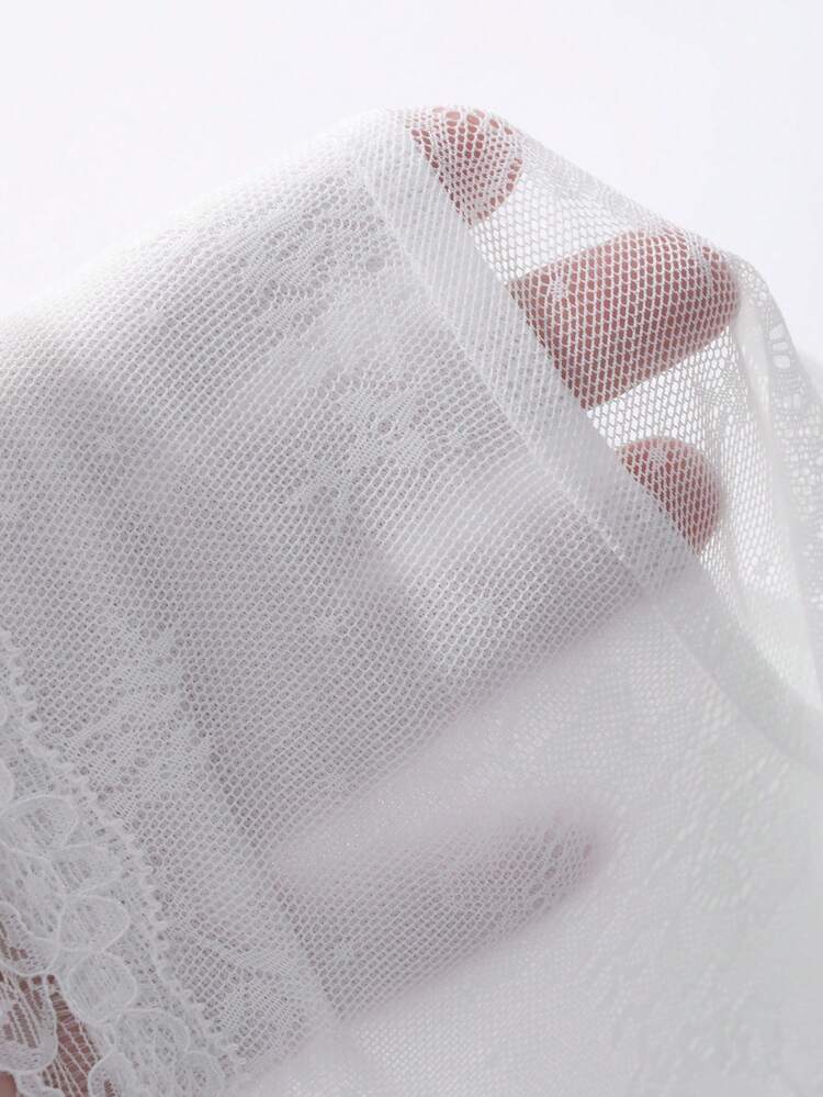 Solid Color Fitted Long Sleeve Contrast Lace Bowknot Blouse For Women, Spring/Summer Sheer,Fall Clothes