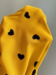 Lyxana Blusa de mujer de manga larga con estampado de corazón y mariposa, con cordón delantero, para ropa de Año Nuevo