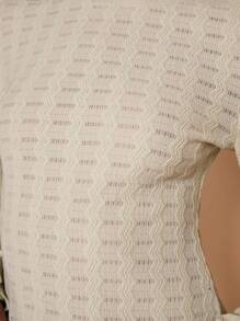 COSMINA 女士简约时尚休闲迷你连衣裙，适合日常穿着 - 卡其色 - 查看 6