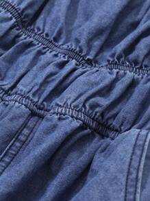 DAZY Summer New Loose Casual Jumpsuit Denim Shorts For Women