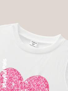 SHEIN 年轻女孩纯色无袖上衣和裤子套装，简约休闲日常穿着 - 彩色 - 查看 5