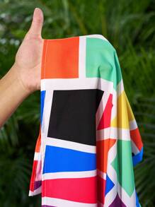 Slaydiva 纯色落肩贴袋衬衫和短裤 - 彩色 - 查看 7