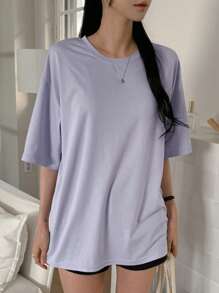 DAZY Summer New Music Festival Letter Print Loose Casual Women T-Shirt Oversized T-Shirt