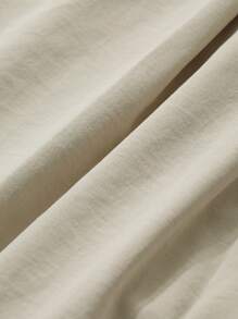 DAZY 2pcs Women Set - Solid Color Loose Wide Leg Pants & Skirt - Beige - View 3