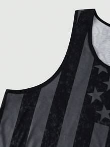 Manfinity Homme Men's American Flag Graphic Loose Fit Casual Tank Top