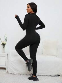 Xyvia Damski Zamek z przodu Dopasowany Kombinezony