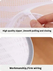 Składana suszarka do ubrań 1 szt.: wiatroodporne haczyki i zamek błyskawiczny, obrotowy o 360°, duża, oddychająca siatka zapewniająca równomierne suszenie, chroniąca przed owadami, oszczędzający miejsce organizer na pranie (1/2/3 warstwy)