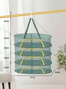 Składana suszarka do ubrań 1 szt.: wiatroodporne haczyki i zamek błyskawiczny, obrotowy o 360°, duża, oddychająca siatka zapewniająca równomierne suszenie, chroniąca przed owadami, oszczędzający miejsce organizer na pranie (1/2/3 warstwy)