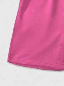 Manfinity Homme Men Summer Loose Cartoon Graphic Drawstring Waist Shorts - Hot Pink - View 5