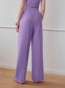 MOTF STUDIO PRESS CREASE TAILORED SUIT PANTS - Purple - View 4