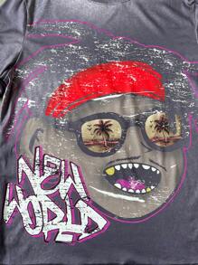 Manfinity EMRG Men/Women's Digital Print Short Sleeve T-Shirt, Minimalist & Fashionable Casual Everyday Wear - Multicolor - View 6