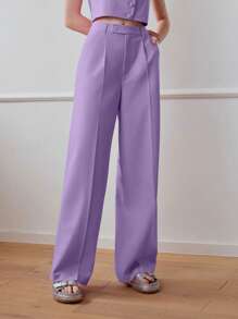 MOTF STUDIO PRESS CREASE TAILORED SUIT PANTS - Purple - View 5