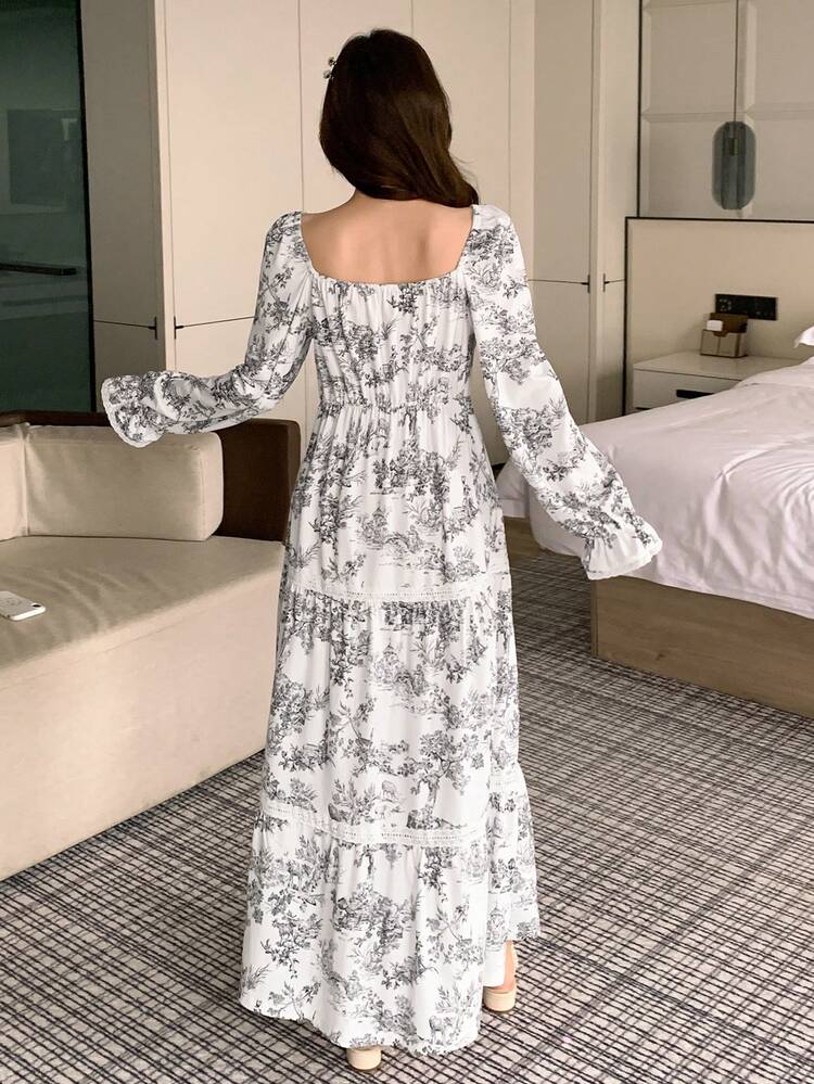 Long Printed Loose Comfortable Women's Nightgown Pajama