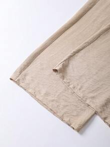 Mulvari Plus Size Autumn Casual Marble Printed Shirt & Solid Color Pants 2 Pieces Set 2 Pieces Set - Multicolor - View 6