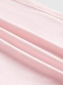 ROMWE J-Fashion Shibuya Subculture 人造毛皮斑马纹拼布针织修身水钻装饰女式上衣，情人节 - 淺粉色 - 查看 4