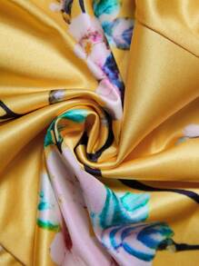 SHEIN Unity Plus Size Chinese Style Print Tight Cheongsam Qipao Dress - Multicolor - View 5