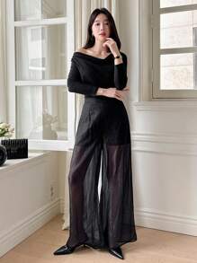 DAZY Women Patchwork Design A-Line Skirt